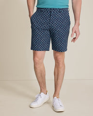 Chip Shot Ocean Tiles IslandZone 9-Inch Shorts - Dress Blues