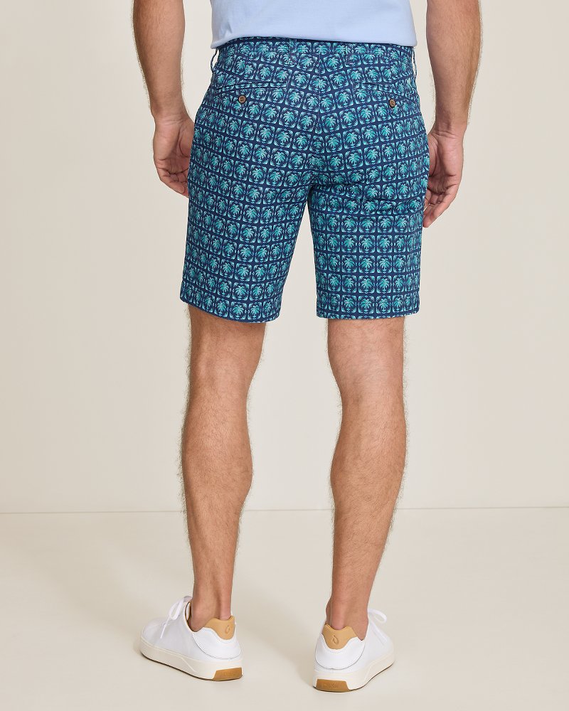 Boracay Palm Press 9-Inch Shorts - Cobalt Sea
