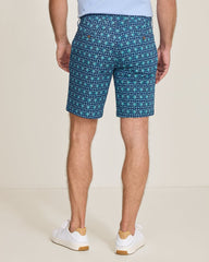 Boracay Palm Press 9-Inch Shorts - Cobalt Sea