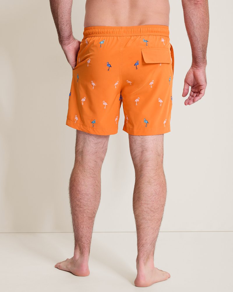 Naples Flamingle 6-Inch Swim Trunks - Jaffa Orange