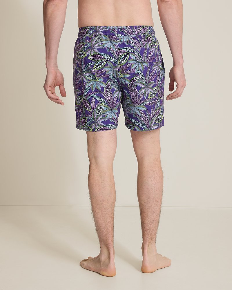 Naples Luau Blooms 6-Inch Swim Trunks - Orient Blue