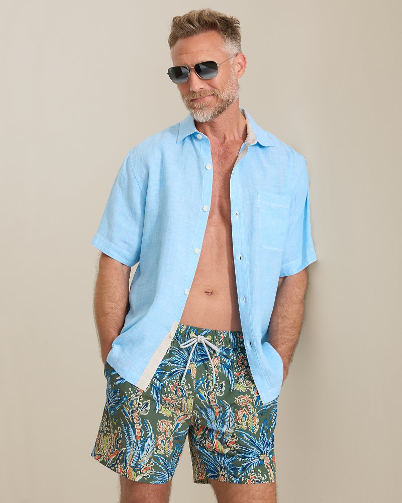 Naples Feira Fronds 6-Inch Swim Trunks - Palm Moss