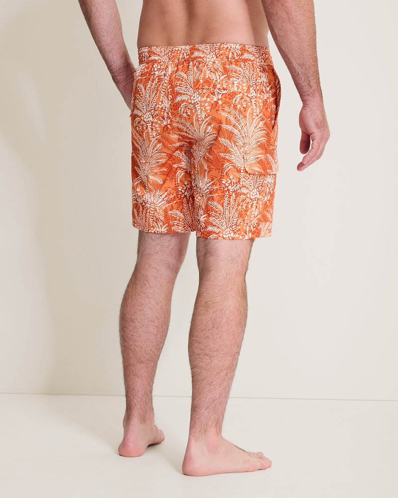 Baja Sunset Palms 8-Inch Boardshorts - Dusty Orange