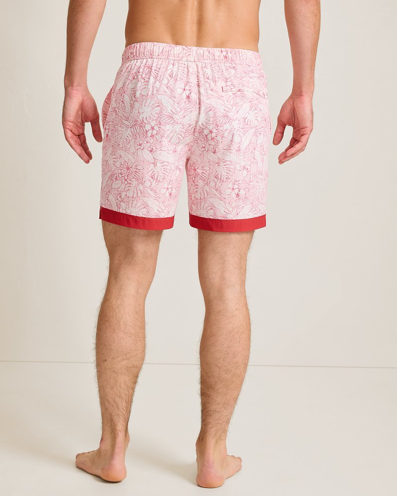Amalfi Shores Frond Horizons 6-Inch Swim Trunks - Baked Apple