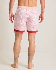 Amalfi Shores Frond Horizons 6-Inch Swim Trunks - Baked Apple