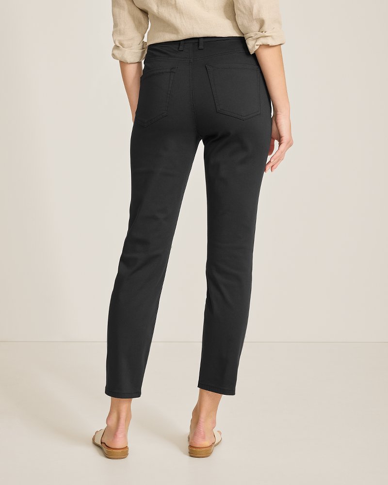 Boracay Beach High-Rise Ankle Jeans - Black