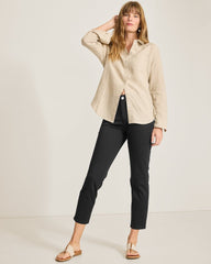 Boracay Beach High-Rise Ankle Jeans - Black