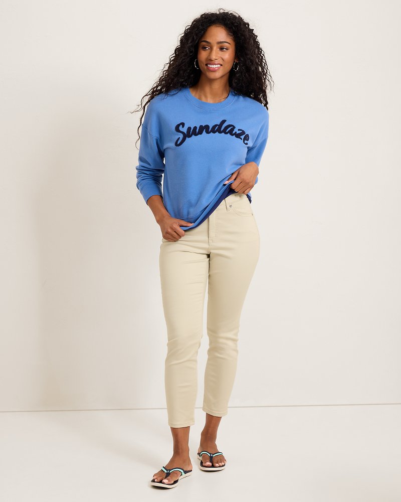 Boracay Beach High-Rise Ankle Jeans - Moonbeam