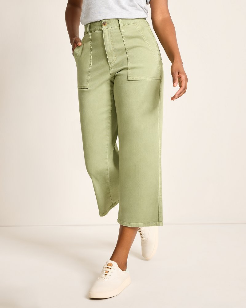 Boracay Cropped Field Pants - Dusty Thyme