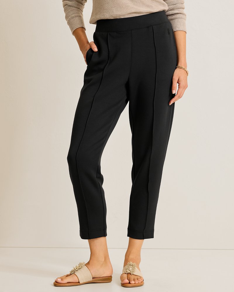 Palm Voyage Pintuck Pants - Black
