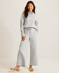 Palm Voyage Wide-Leg Pants - Pearl Grey Hthr