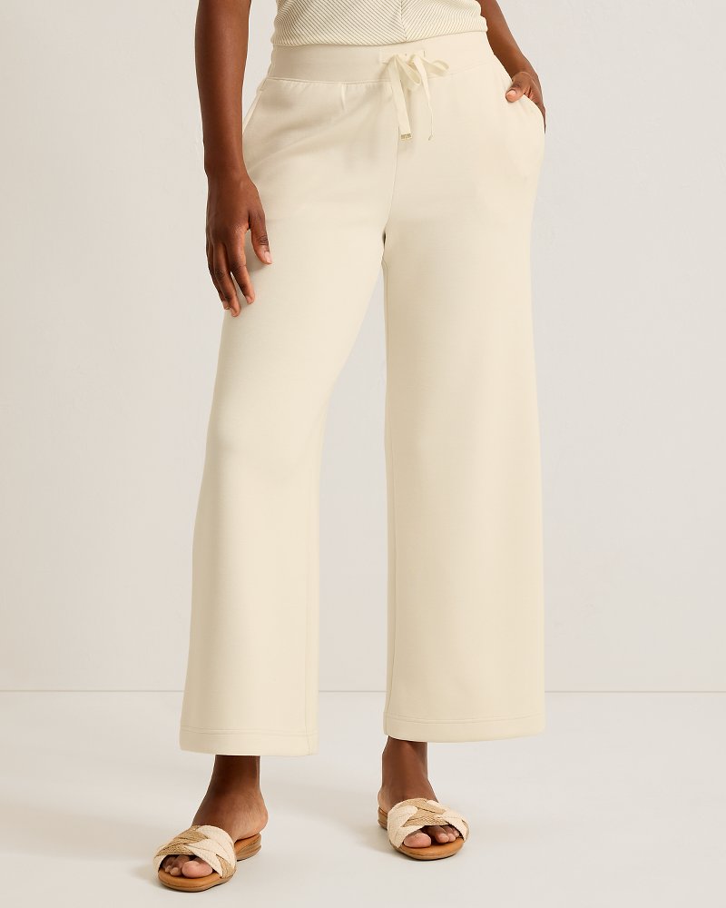 Palm Voyage Wide-Leg Pants - Bleached Sand