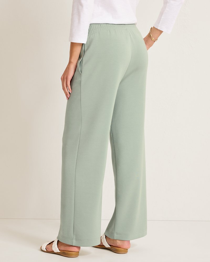 Palm Voyage Wide-Leg Pants - Aged Mint