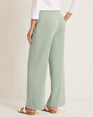 Palm Voyage Wide-Leg Pants - Aged Mint