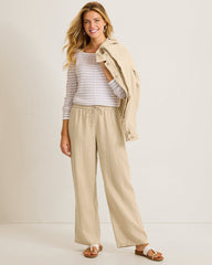 Two Palms High-Rise Linen Easy Pants - Natural