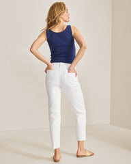 Ella Mid-Rise Slim Boyfriend Jeans - Sugar Wash