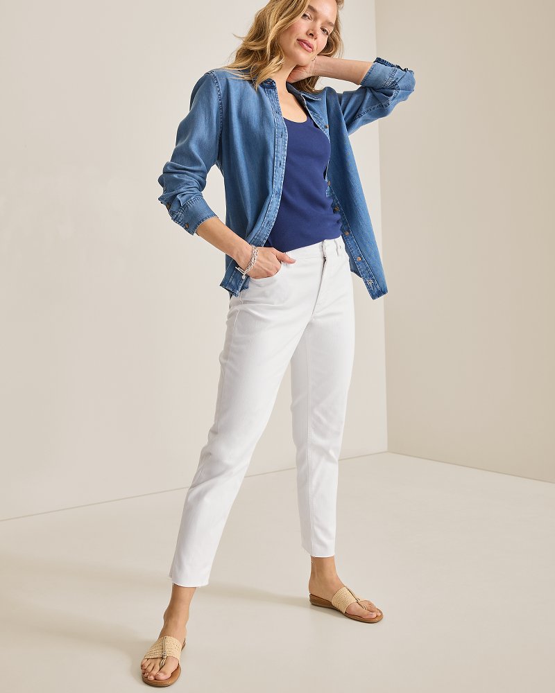 Ella Mid-Rise Slim Boyfriend Jeans - Sugar Wash