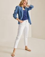 Ella Mid-Rise Slim Boyfriend Jeans - Sugar Wash