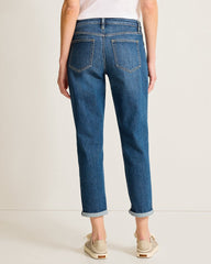 Mid-Rise Slim Boyfriend Jeans - Tidal Wash