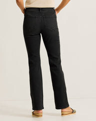 Black Mid-Rise Flare Jeans - Obsidian Coast Wash