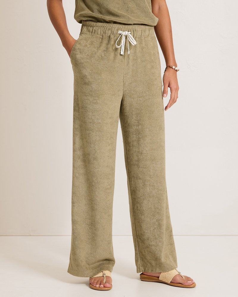 Suncoast Loop Terry Wide-Leg Pants - Sea Clay