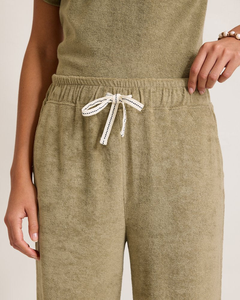 Suncoast Loop Terry Wide-Leg Pants - Sea Clay