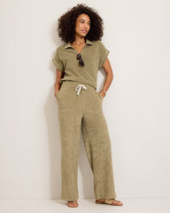 Suncoast Loop Terry Wide-Leg Pants - Sea Clay