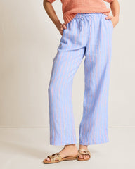 Two Palms Sea Salt Bay High-Rise Linen Easy Pants - Grape Pools