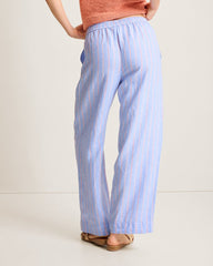 Two Palms Sea Salt Bay High-Rise Linen Easy Pants - Grape Pools