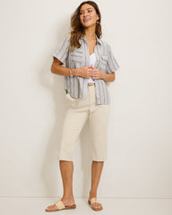 Boracay Beach High-Rise Capris - Moonbeam