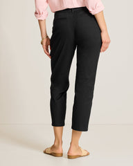 Coastal Beach Cropped Chino - Black