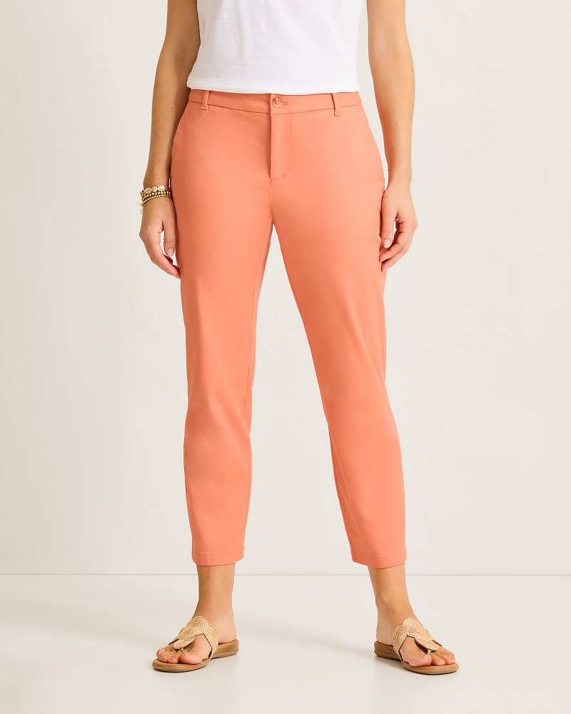 Coastal Beach Cropped Chino - Peach Gelato