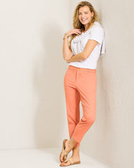Coastal Beach Cropped Chino - Peach Gelato