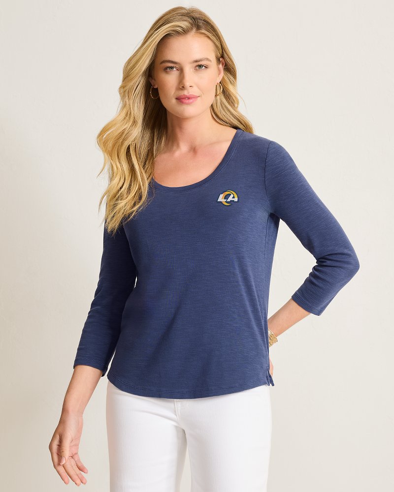 NFL Ashby Isles 3/4-Scoop-Neck T-Shirt - los_angeles_rams