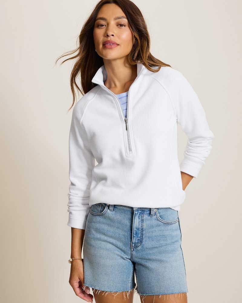 Aruba Half-Zip Sweatshirt - White