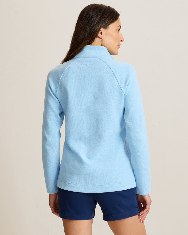 Aruba Half-Zip Sweatshirt - Chambray Blue Heather
