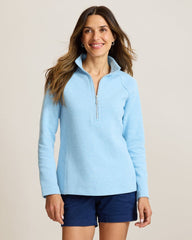 Aruba Half-Zip Sweatshirt - Chambray Blue Heather