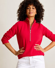 Aruba Half-Zip Sweatshirt - Tango Red