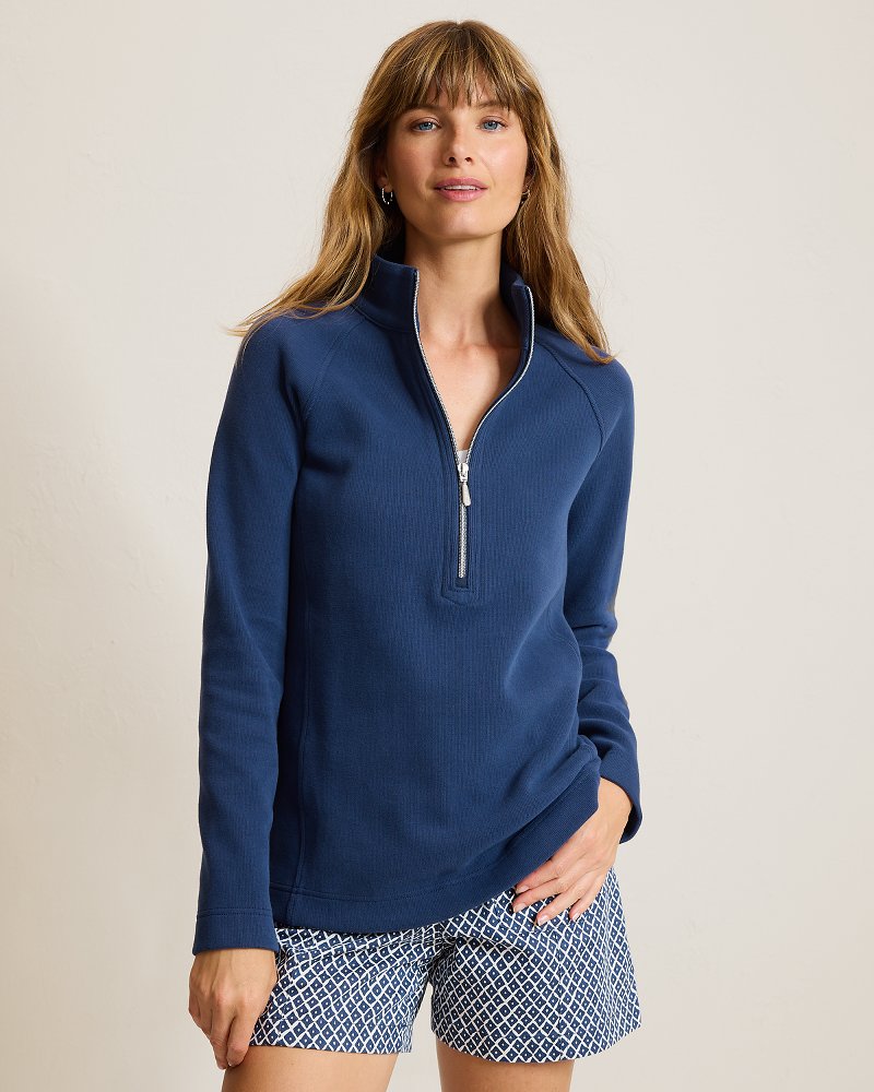 Aruba Half-Zip Sweatshirt - Island Navy