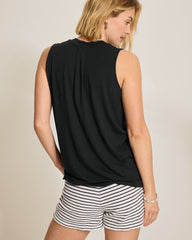 Kauai V-Neck Tank Top - Black