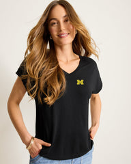 Collegiate Kauai V-Neck Shirt - Michigan