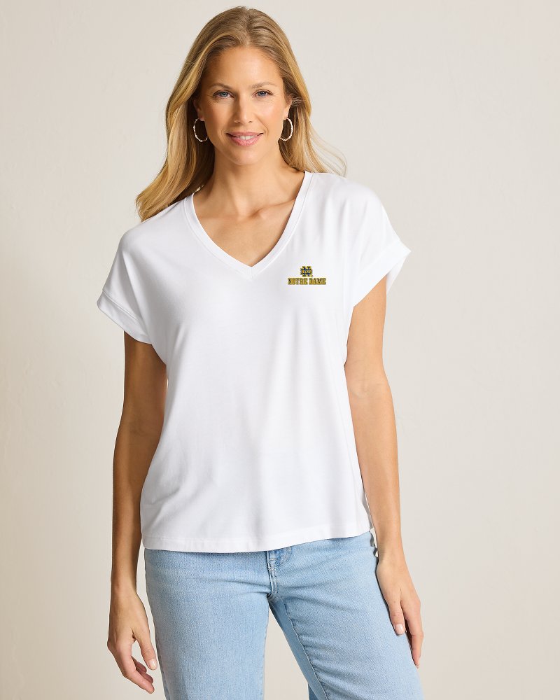 Collegiate Kauai V-Neck Shirt - notre_dame
