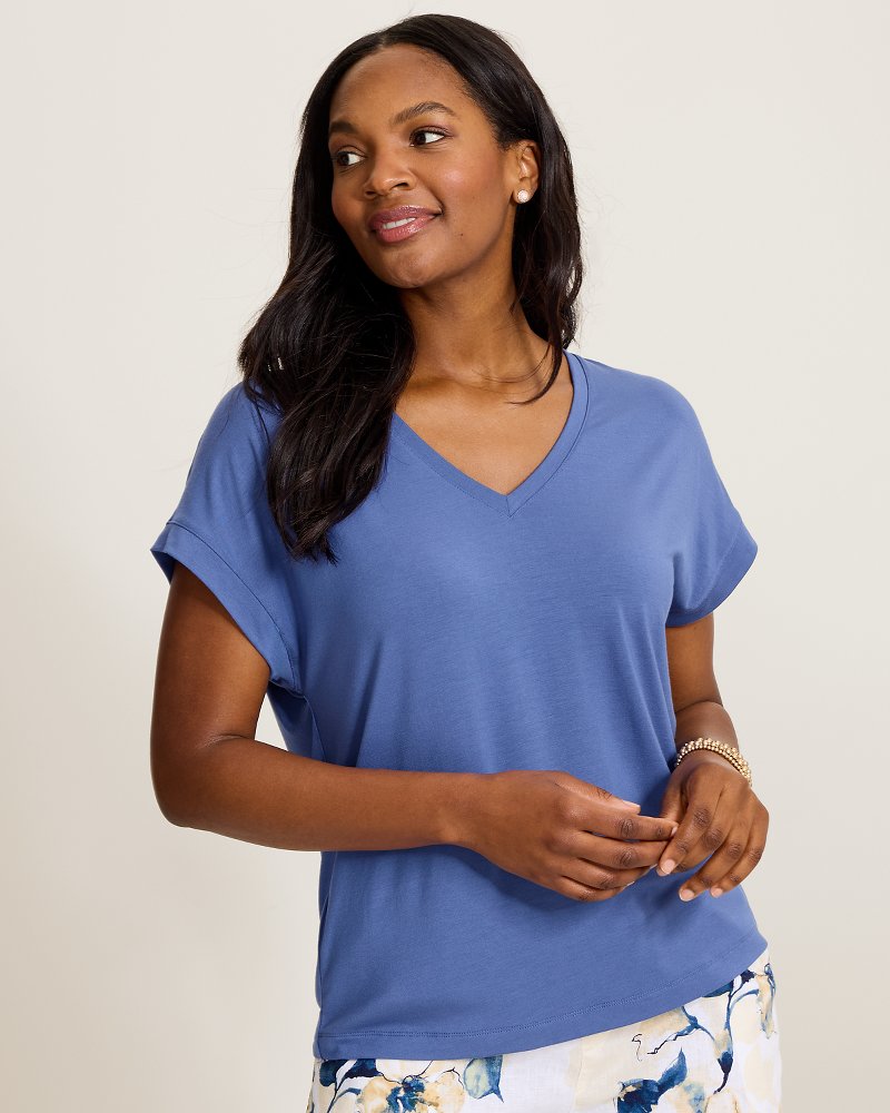 Kauai V-Neck T-Shirt - Sanibel Blue