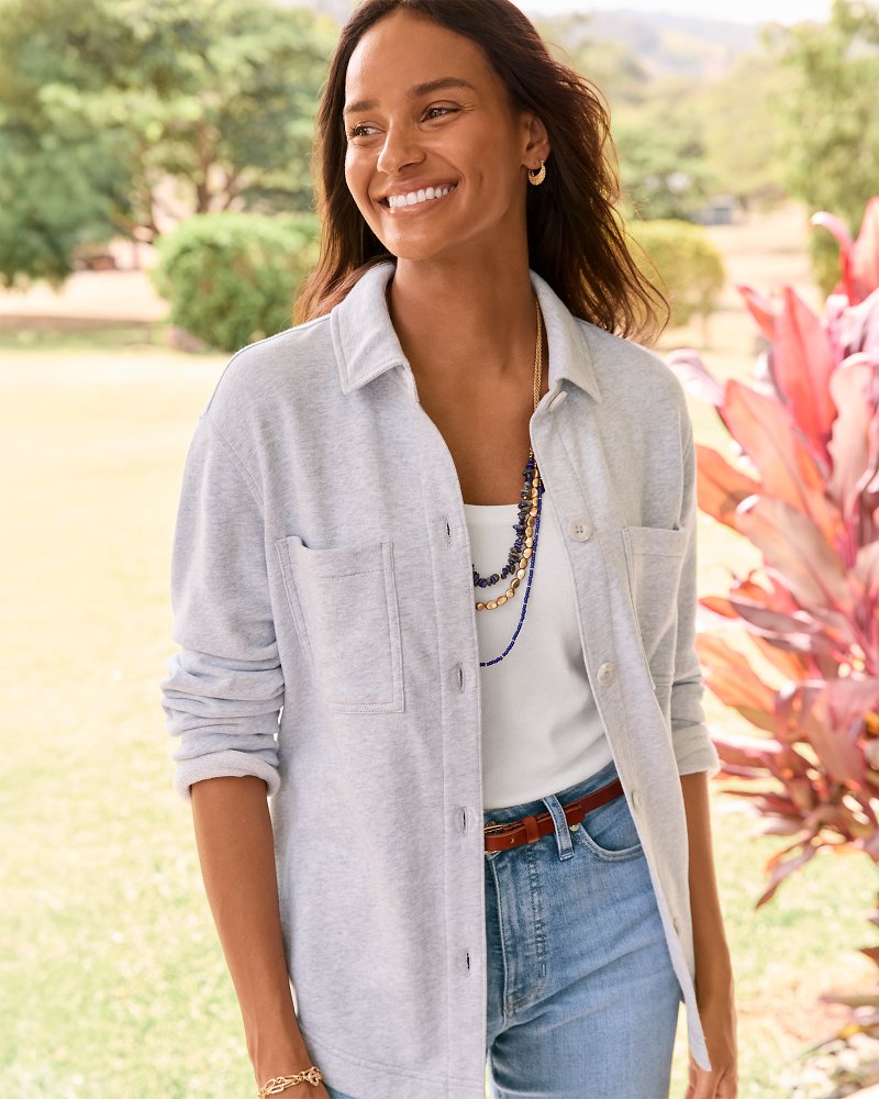 Marina Del Mar Shirt Jacket - Summer Grey Hthr