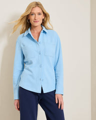 Marina Del Mar Shirt Jacket - Chambray Blue