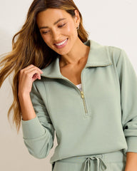 Palm Voyage Half-Zip Sweatshirt - Aged Mint