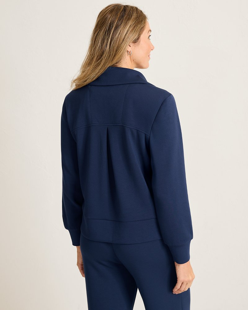 Palm Voyage Half-Zip Sweatshirt - Coastline