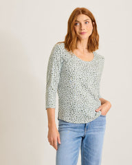 Ashby Isles Lux Leo 3/4-Sleeve T-Shirt - Aloe