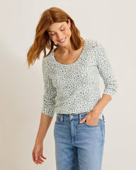 Ashby Isles Lux Leo 3/4-Sleeve T-Shirt - Aloe