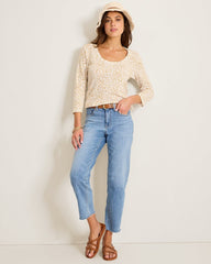 Ashby Isles Lux Leo 3/4-Sleeve T-Shirt - Crouton